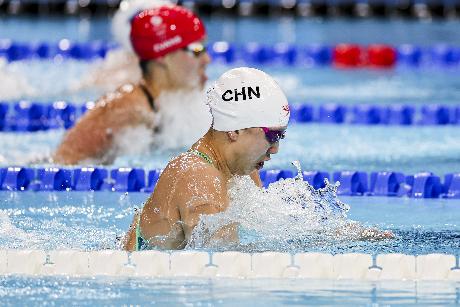 2024-07-29 Swimming ,Women's 100m Breaststroke Final,Day 3