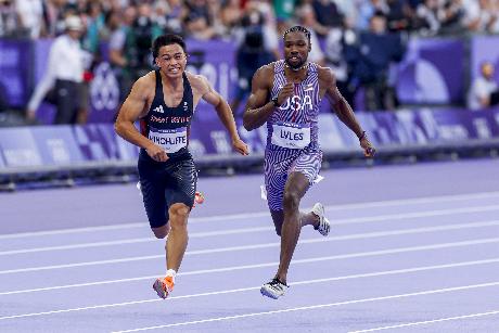 2024-08-04 Athletics,Men's 100m Semi-Final,Day 9 